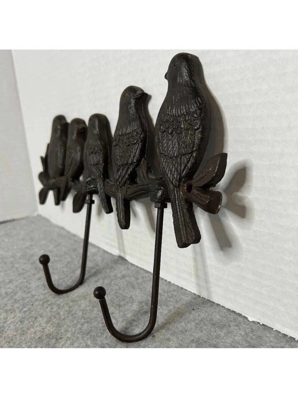 Cast Iron Birds On A Branch Wall Hook 11x7x2"